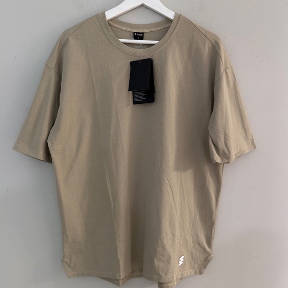 Jinga Other - Jinga Sorona Agile Mens Tan Khaki Activewear T-Shirt Short Sleeve Large NWT